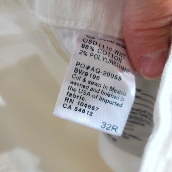 AG ADRIANO GOLDSCHMIED The STLIT CIGARETTE LEG WHITE JEANS, SZ 32 - Picture 8 of 12